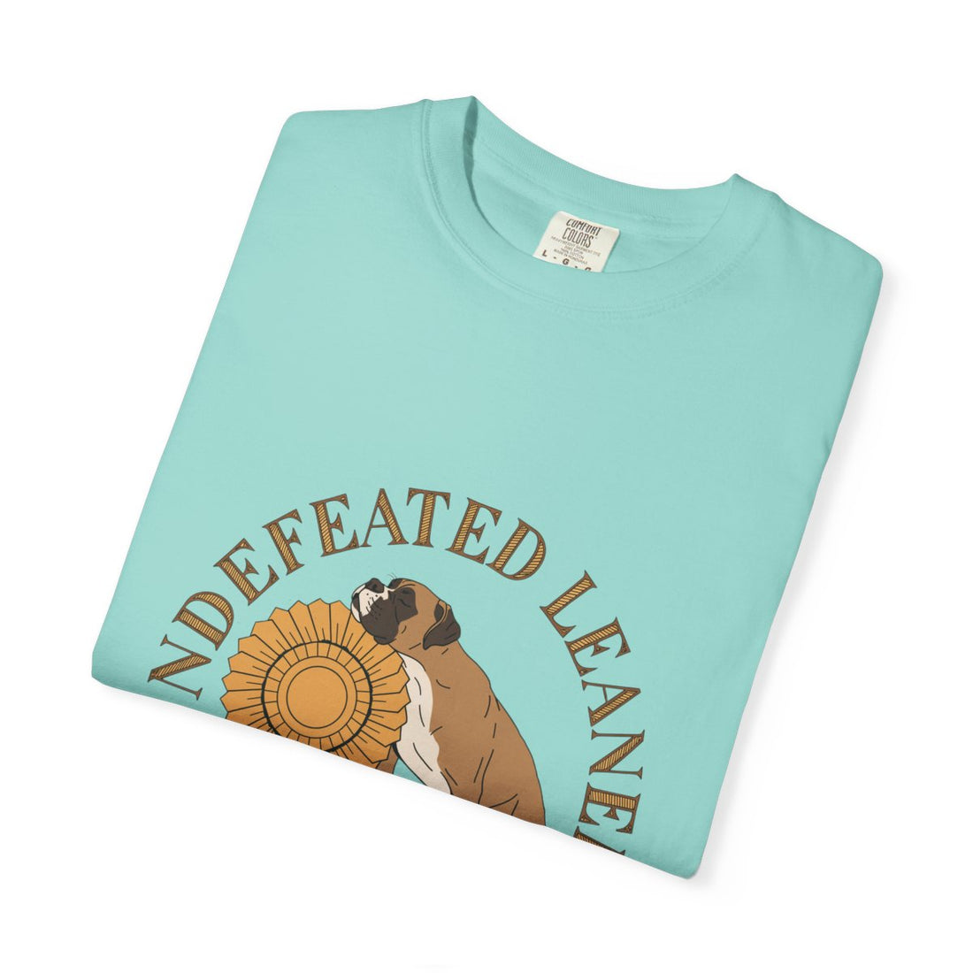 Chalky Mint — Folded | Boxer 'Undefeated Leaner' Garment-Dyed Tee