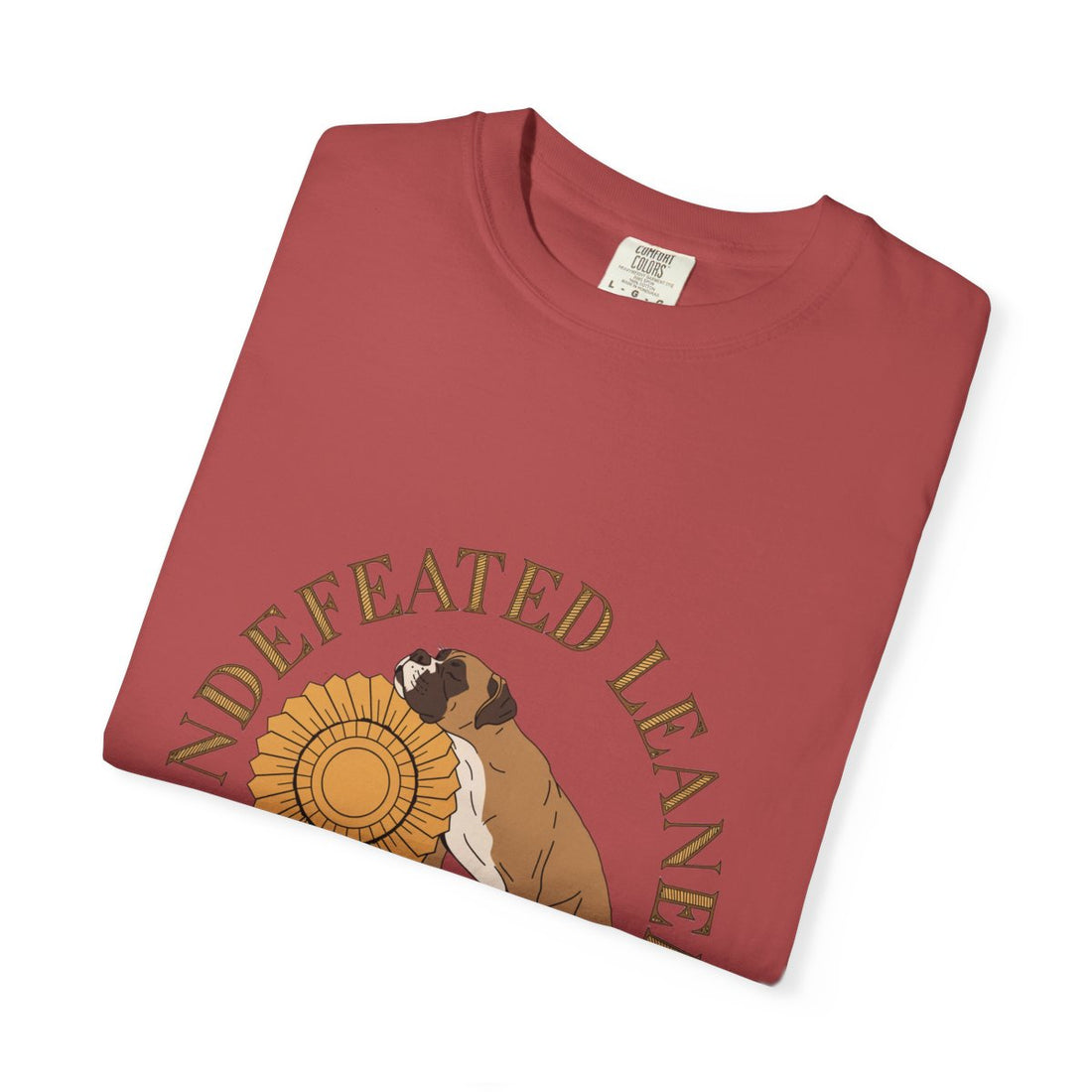 Crimson — Folded | Boxer 'Undefeated Leaner' Garment-Dyed Tee