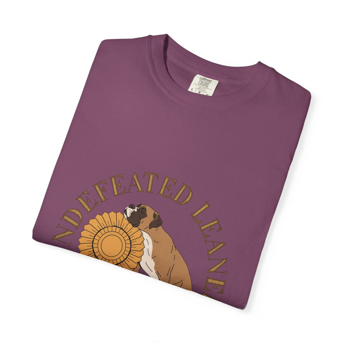 Berry — Folded | Boxer 'Undefeated Leaner' Garment-Dyed Tee