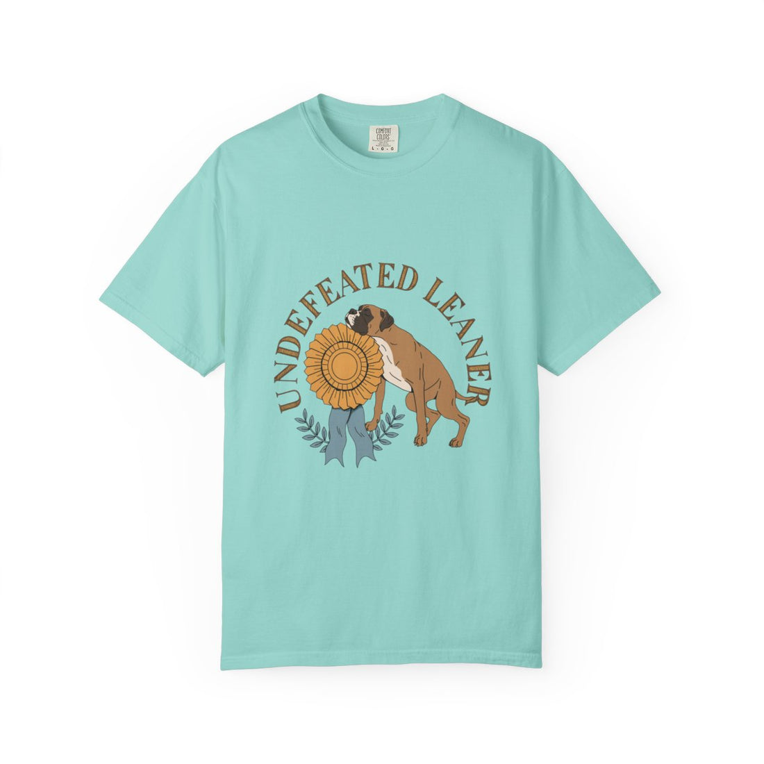 Chalky Mint — Front | Boxer 'Undefeated Leaner' Garment-Dyed Tee