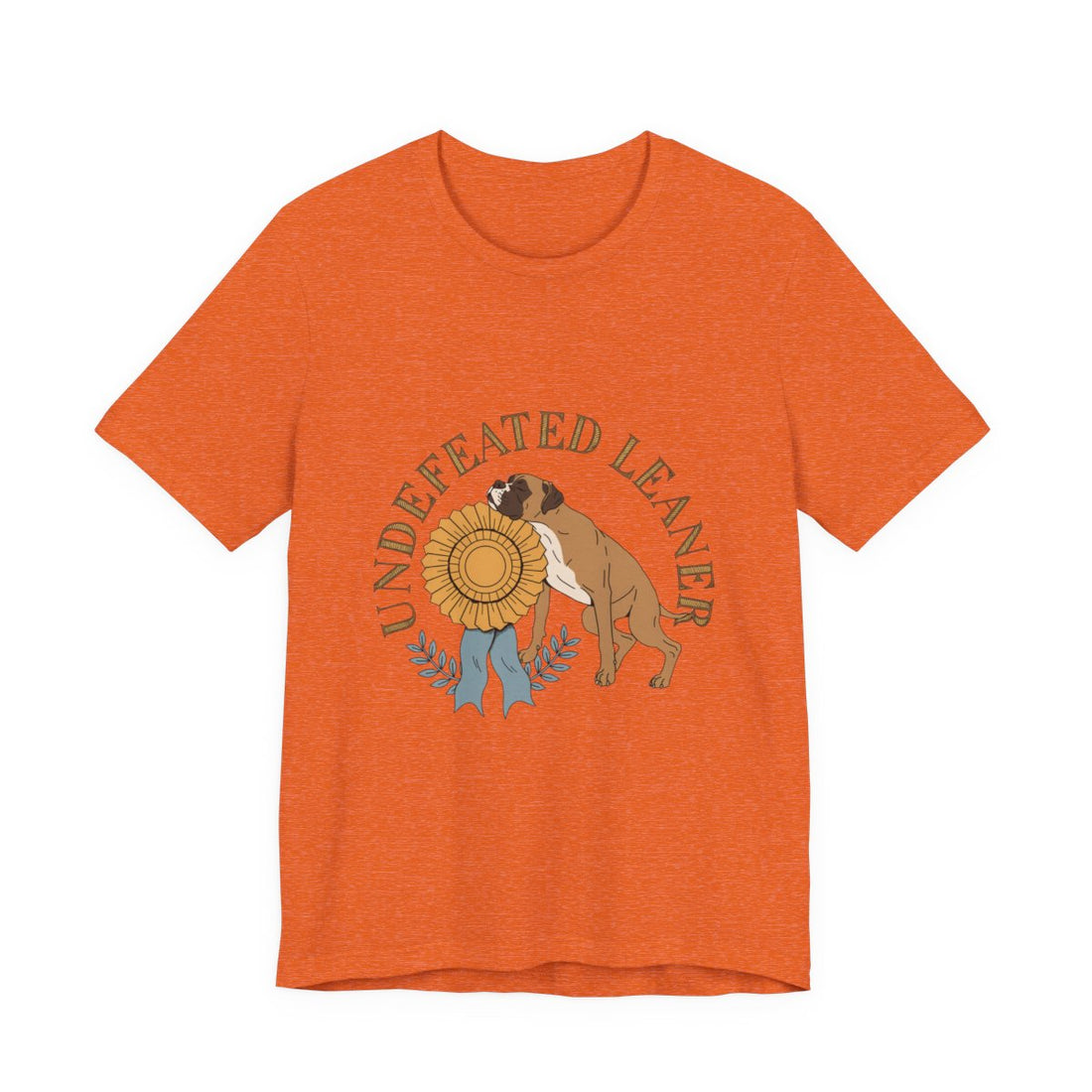 Heather Orange — Front | Boxer 'Undefeated Leaner' Tee