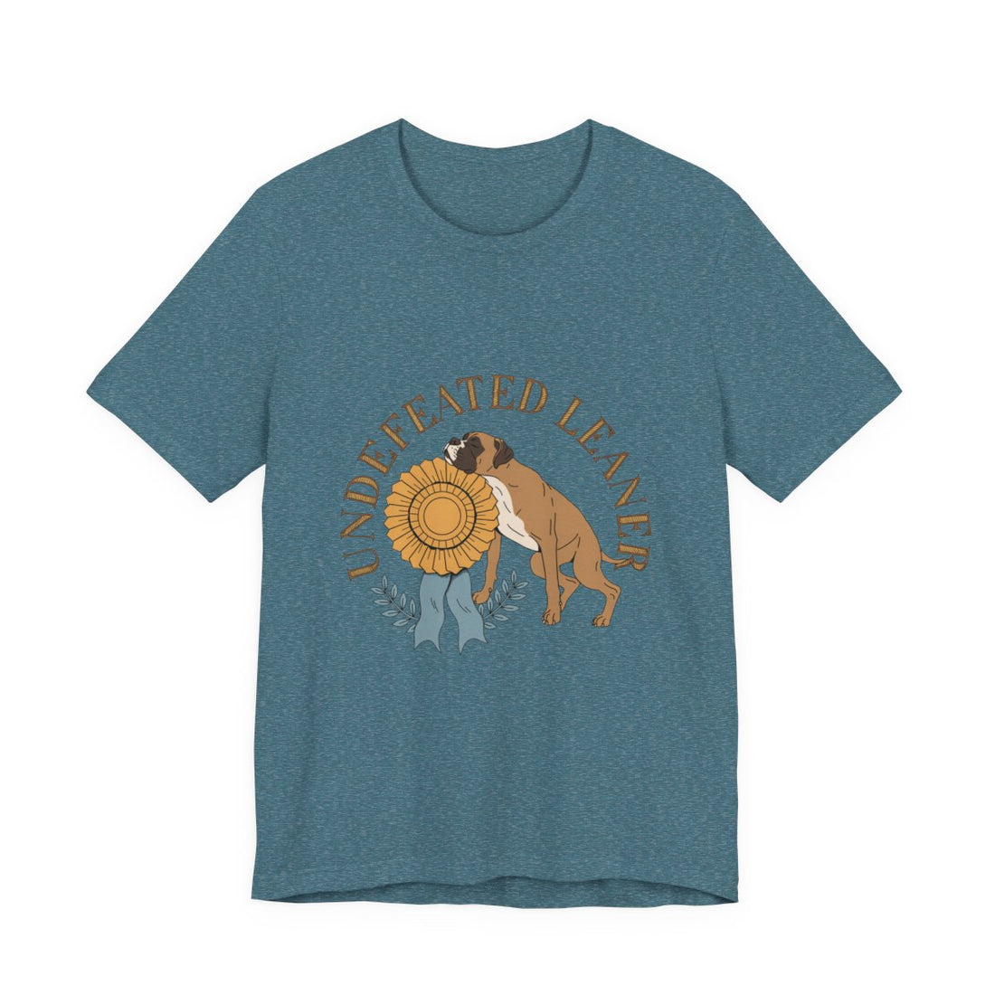 Heather Deep Teal — Front | Boxer 'Undefeated Leaner' Tee