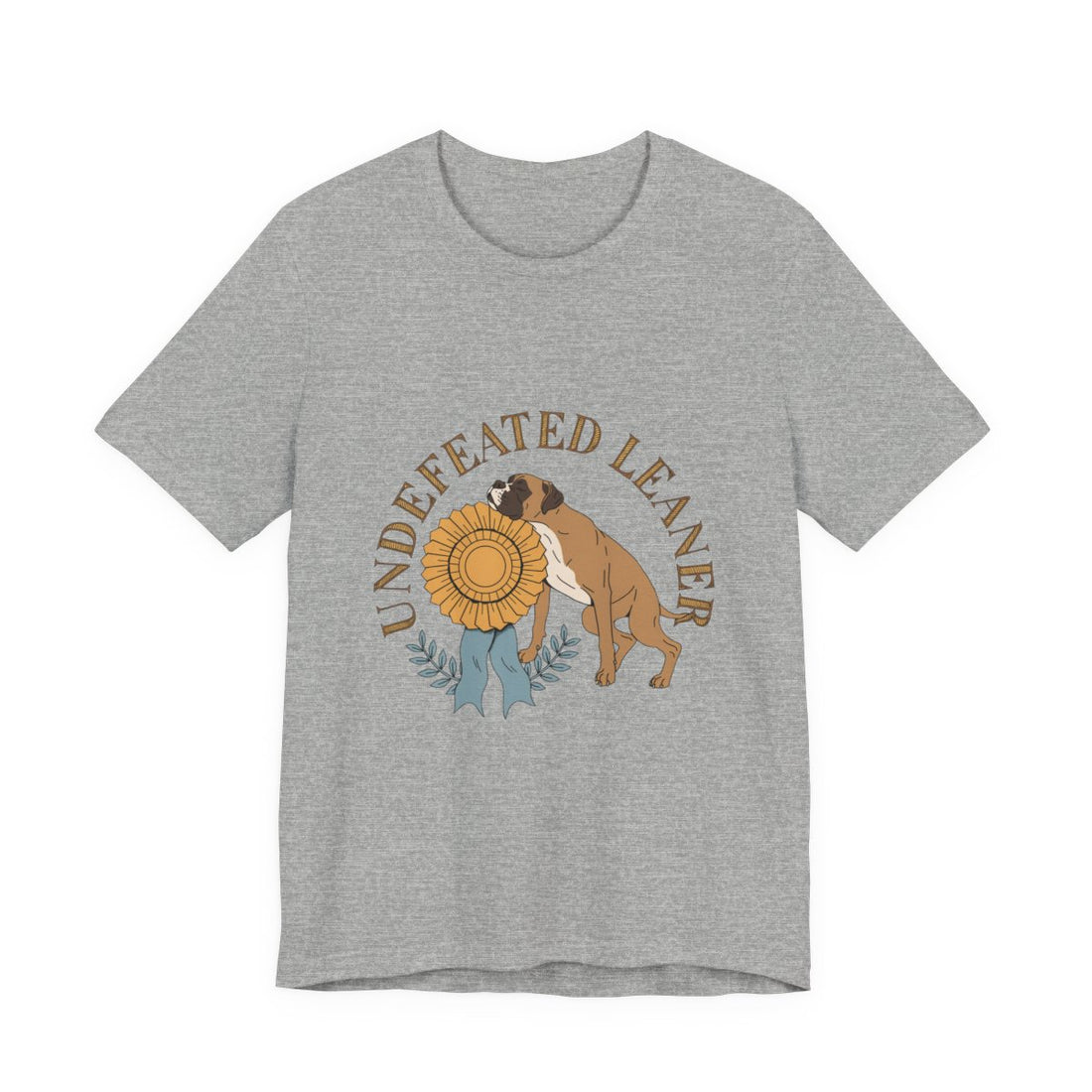 Athletic Heather — Front | Boxer 'Undefeated Leaner' Tee