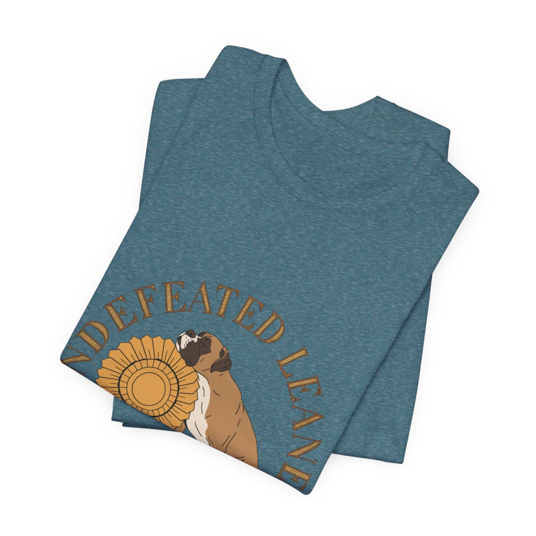 Heather Deep Teal — Folded | Boxer 'Undefeated Leaner' Tee