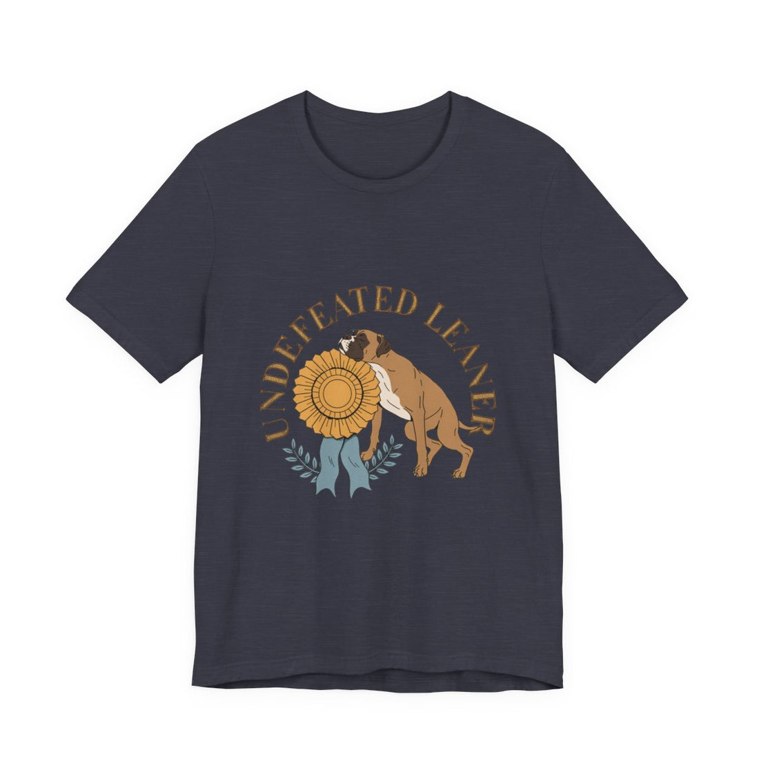 Heather Midnight Navy — Front | Boxer 'Undefeated Leaner' Tee