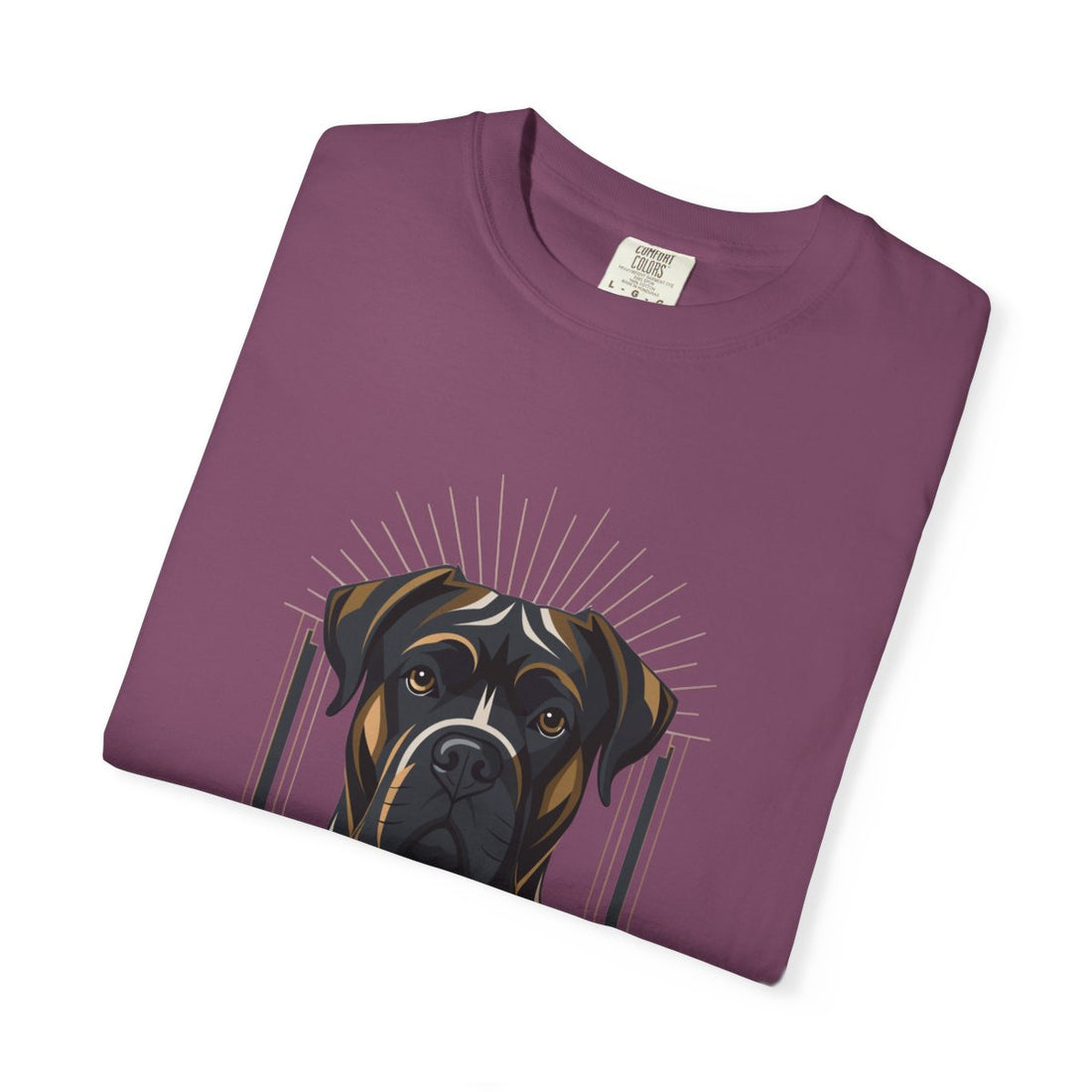 Berry — Folded | Cane Corso 'Soft-Hearted Tank' Garment-Dyed Tee