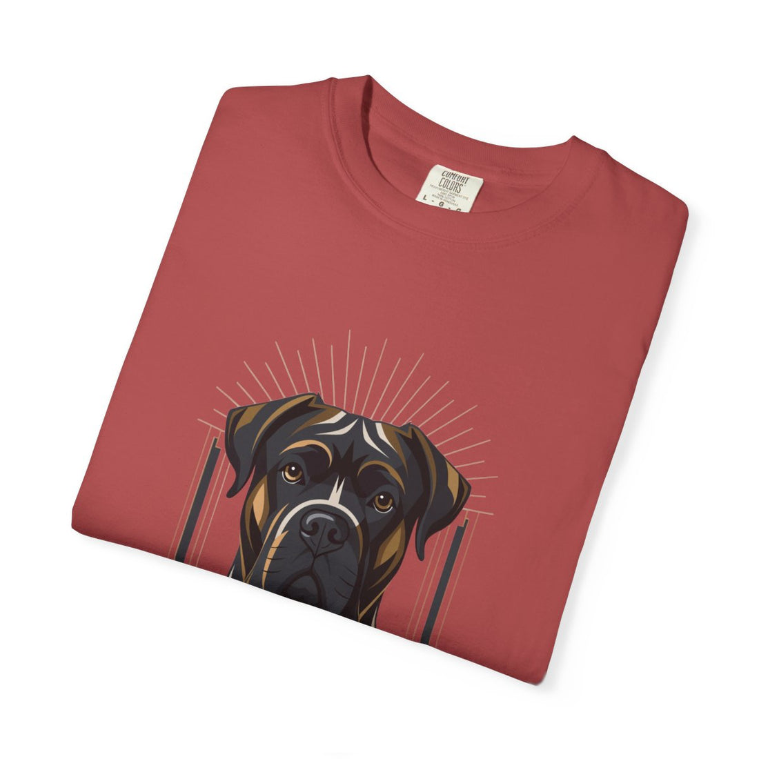 Crimson — Folded | Cane Corso 'Soft-Hearted Tank' Garment-Dyed Tee