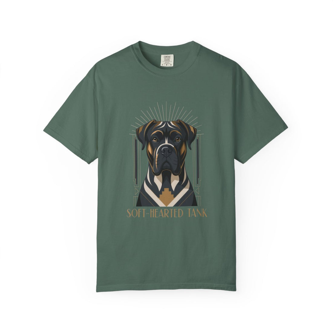 Blue Spruce — Front | Cane Corso 'Soft-Hearted Tank' Garment-Dyed Tee