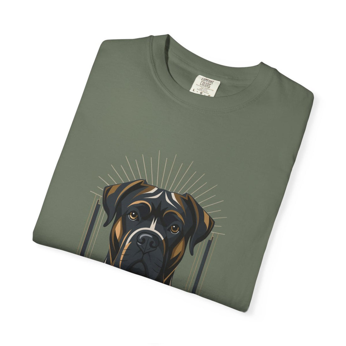Moss — Folded | Cane Corso 'Soft-Hearted Tank' Garment-Dyed Tee