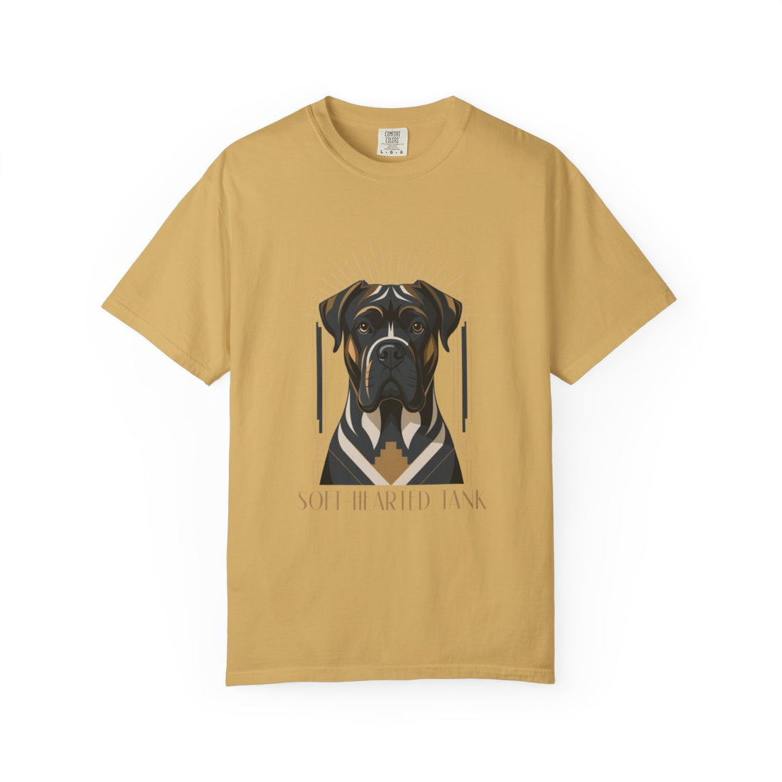 Mustard — Front | Cane Corso 'Soft-Hearted Tank' Garment-Dyed Tee