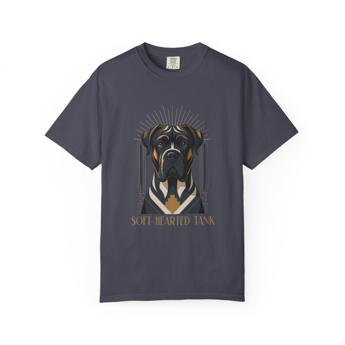 Navy — Front | Cane Corso 'Soft-Hearted Tank' Garment-Dyed Tee