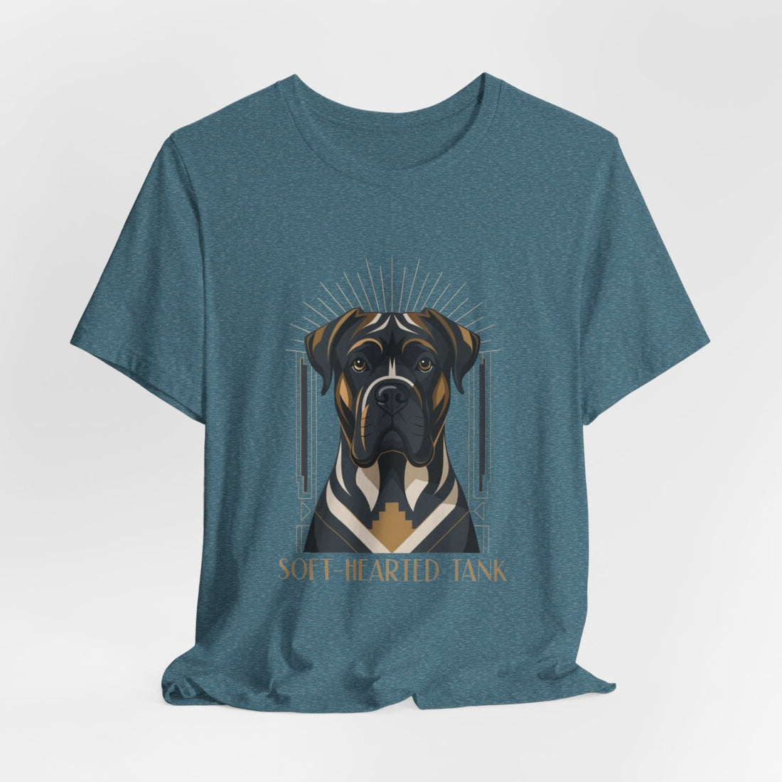 Heather Deep Teal — Hanging | Cane Corso 'Soft-Hearted Tank' Tee