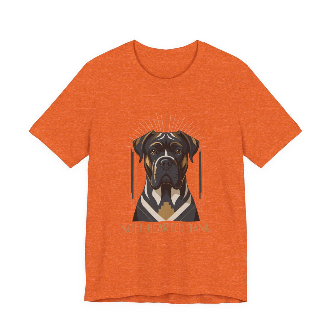 Heather Orange — Front | Cane Corso 'Soft-Hearted Tank' Tee