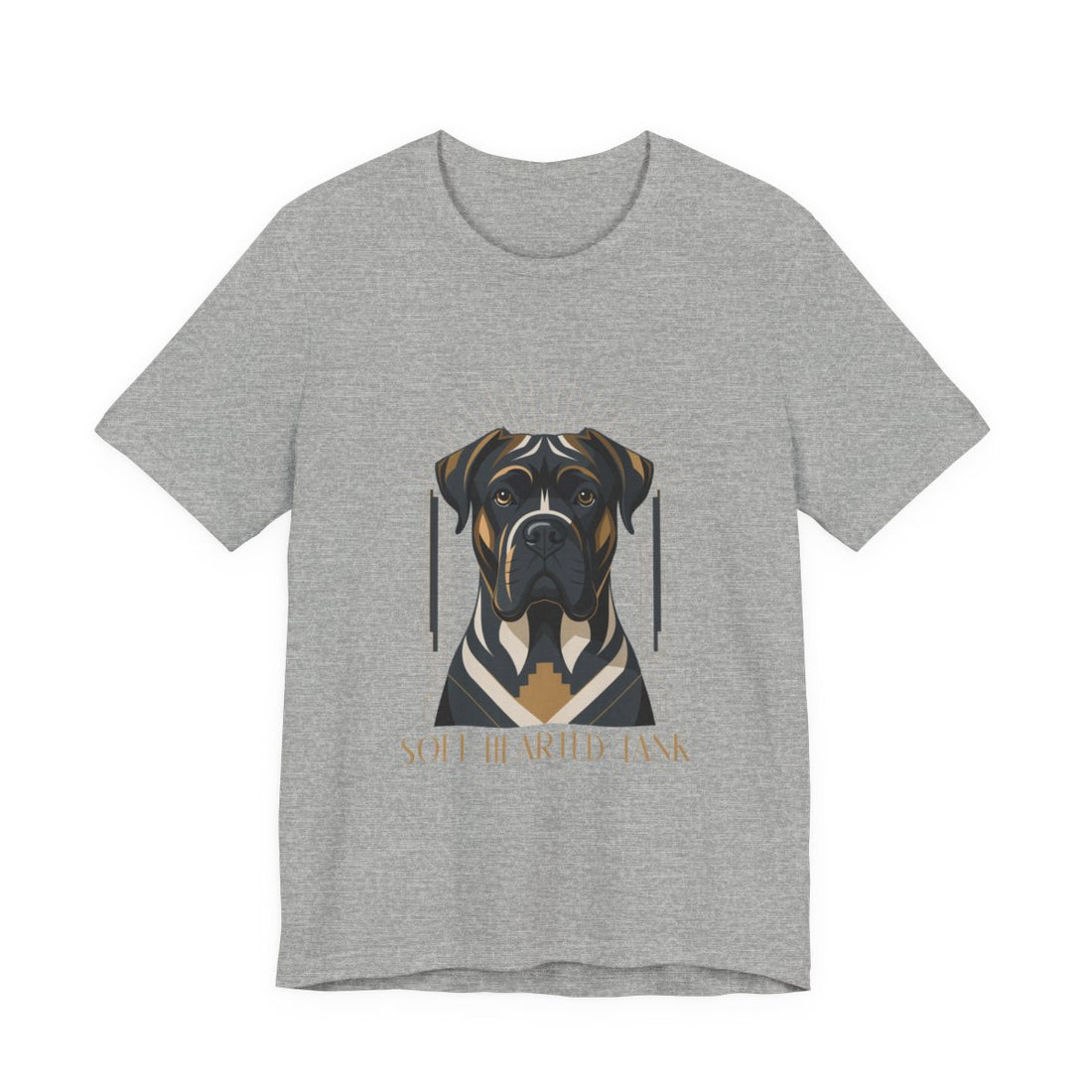 Athletic Heather — Front | Cane Corso 'Soft-Hearted Tank' Tee