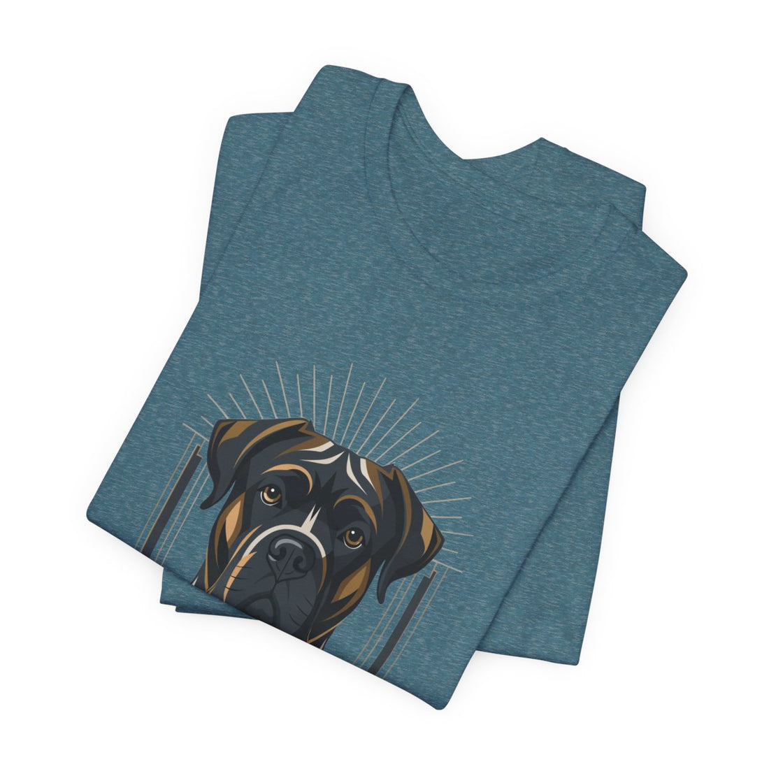 Heather Deep Teal — Folded | Cane Corso 'Soft-Hearted Tank' Tee