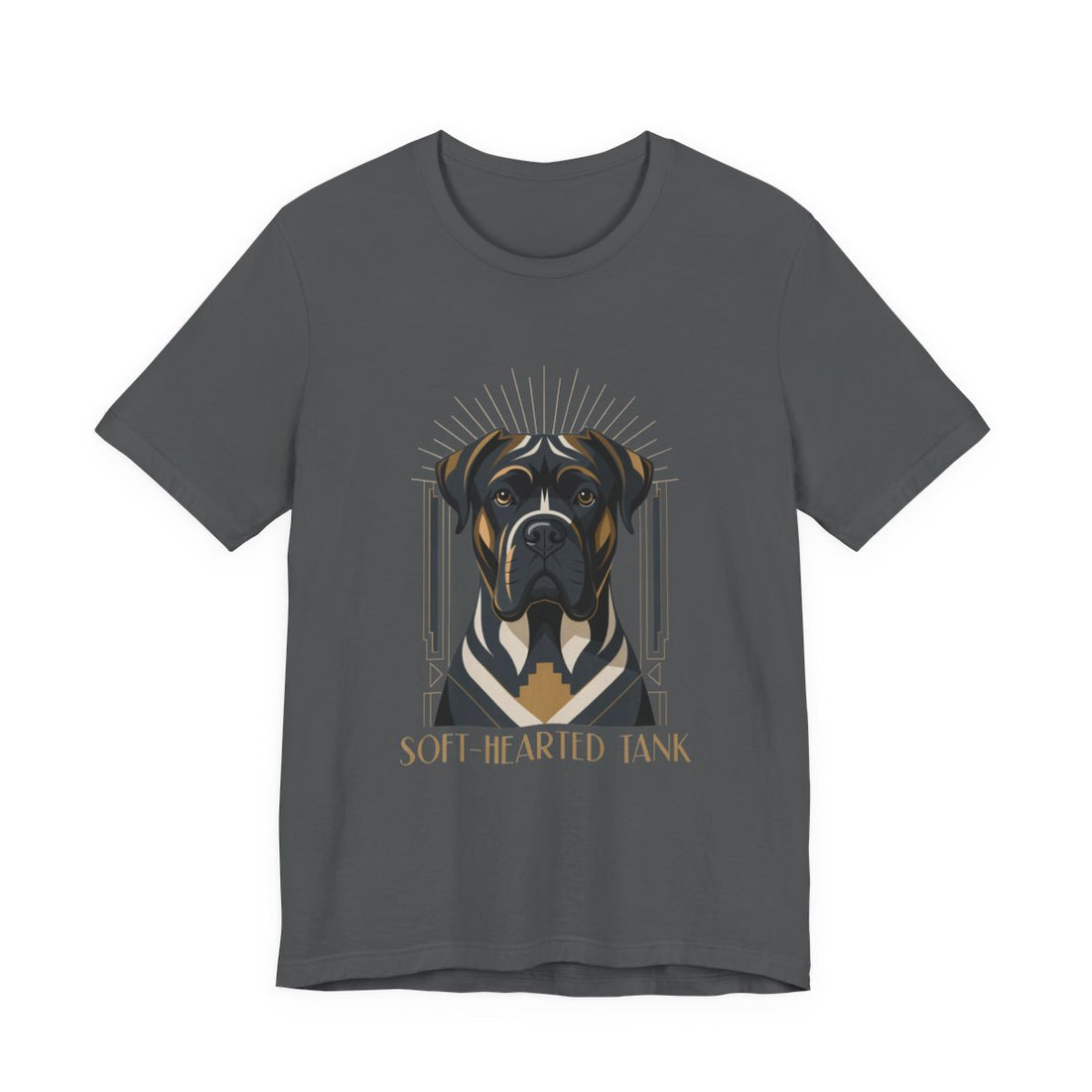 Asphalt — Front | Cane Corso 'Soft-Hearted Tank' Tee