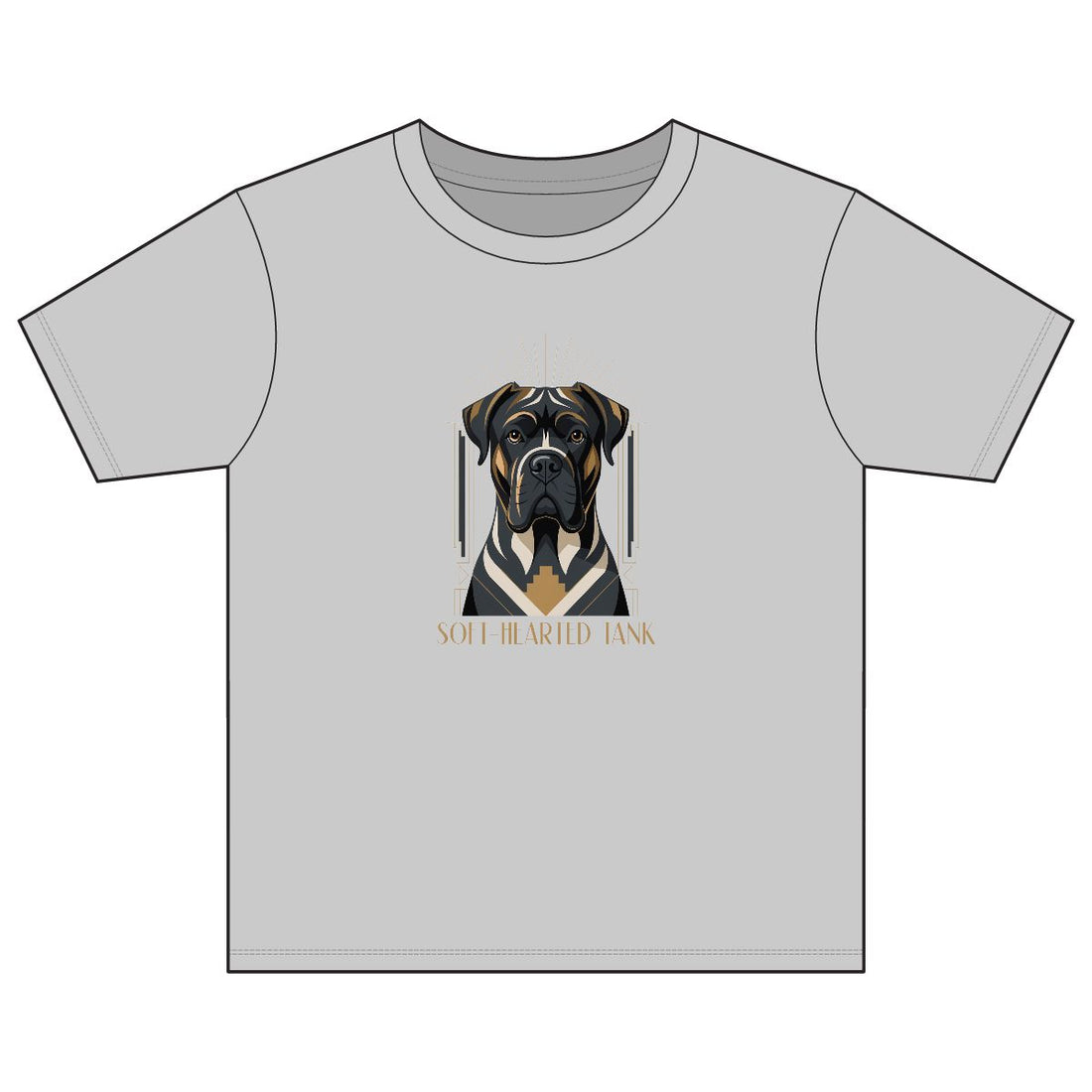 Sport Grey — Front | Cane Corso 'Soft-Hearted Tank' Youth Tee