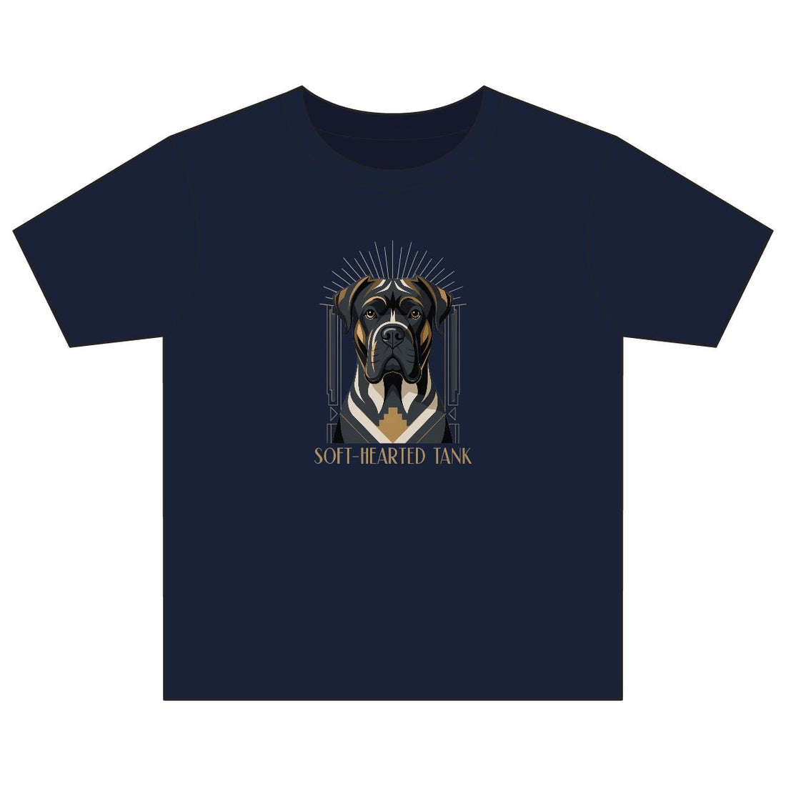 Navy — Front | Cane Corso 'Soft-Hearted Tank' Youth Tee