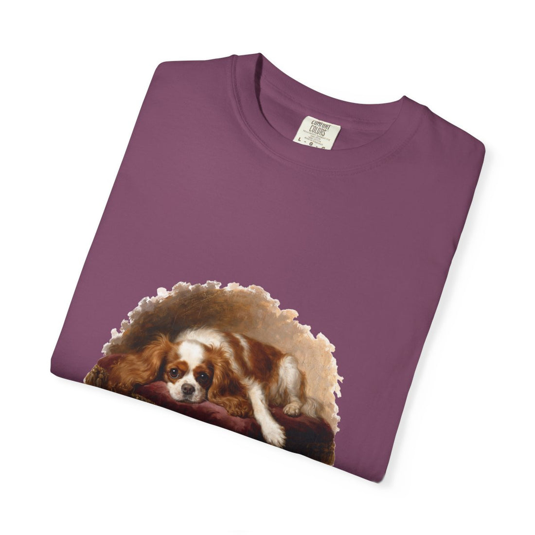 Berry — Folded | Cavalier King Charles Spaniel 'Professional Lap Warmer' Garment-Dyed Tee