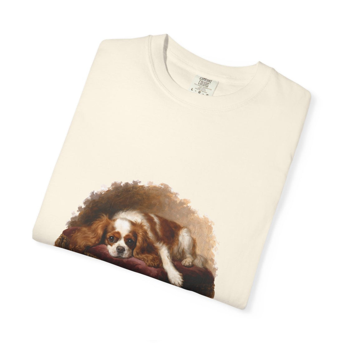 Ivory — Folded | Cavalier King Charles Spaniel 'Professional Lap Warmer' Garment-Dyed Tee