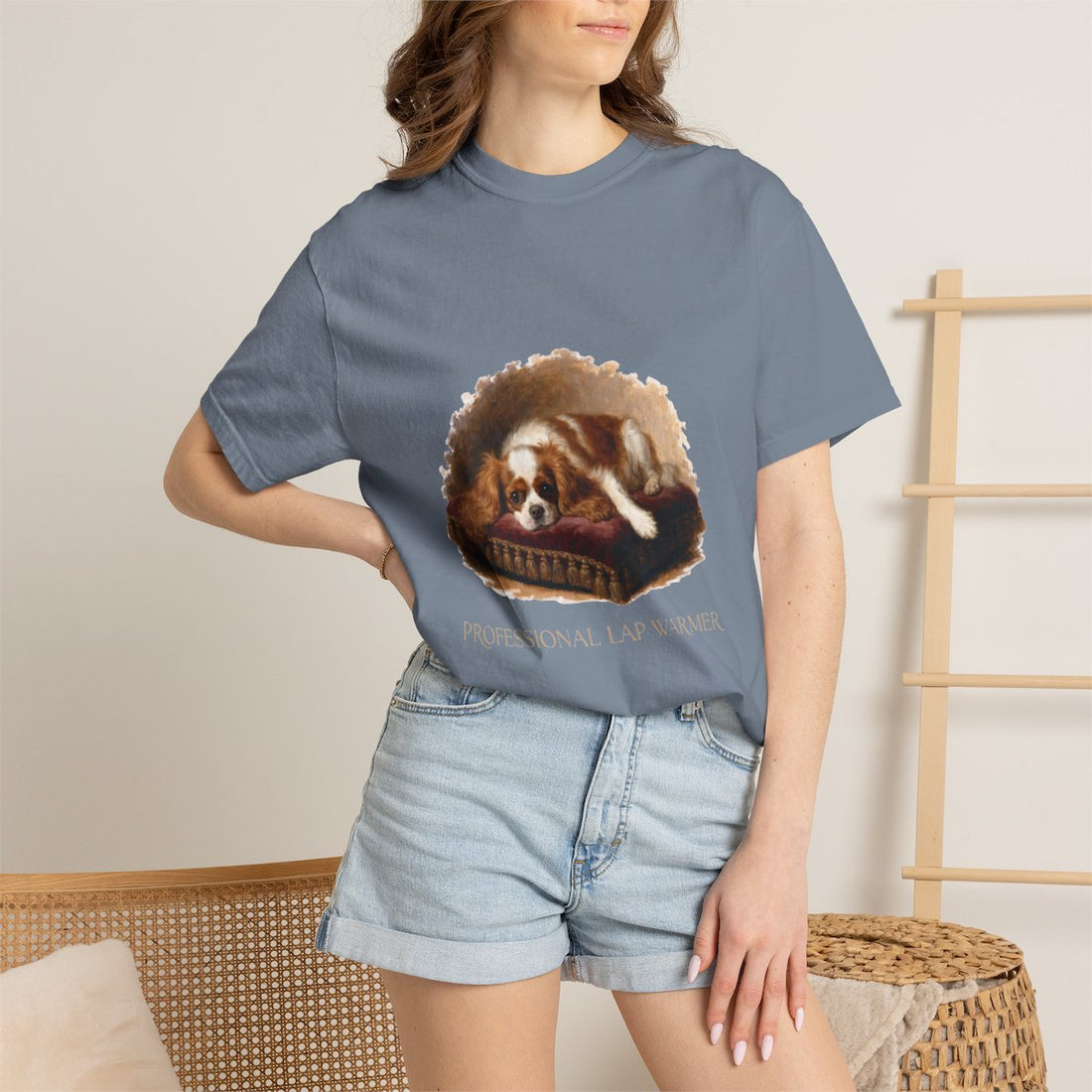 Blue Jean — Lifestyle | Cavalier King Charles Spaniel 'Professional Lap Warmer' Garment-Dyed Tee