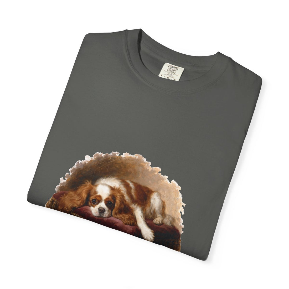 Pepper — Folded | Cavalier King Charles Spaniel 'Professional Lap Warmer' Garment-Dyed Tee