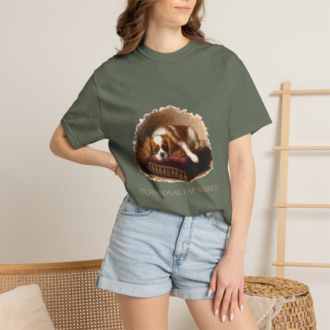 Moss — Lifestyle | Cavalier King Charles Spaniel 'Professional Lap Warmer' Garment-Dyed Tee