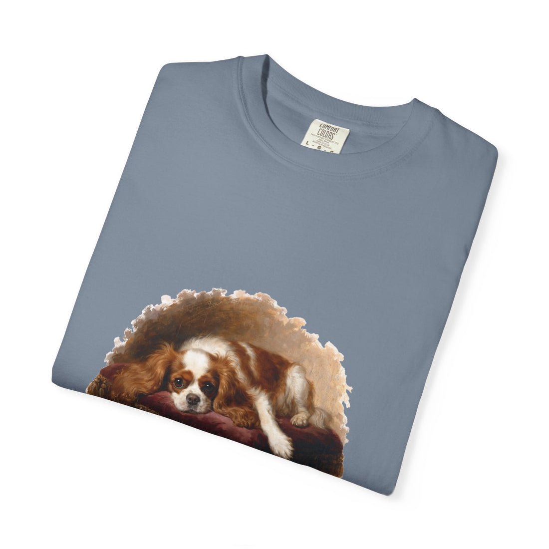 Blue Jean — Folded | Cavalier King Charles Spaniel 'Professional Lap Warmer' Garment-Dyed Tee