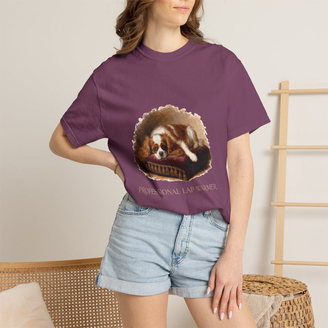 Berry — Lifestyle | Cavalier King Charles Spaniel 'Professional Lap Warmer' Garment-Dyed Tee