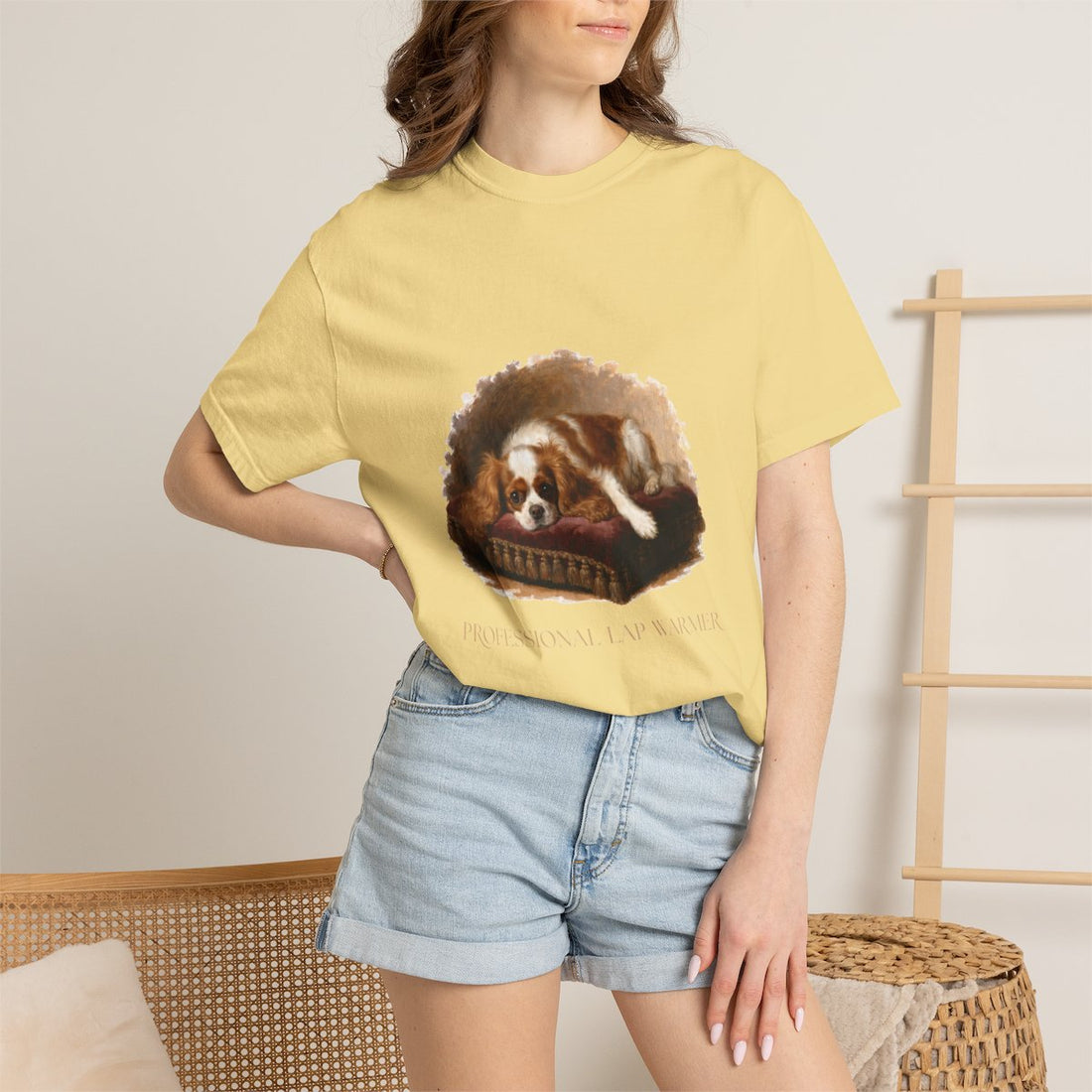 Butter — Lifestyle | Cavalier King Charles Spaniel 'Professional Lap Warmer' Garment-Dyed Tee