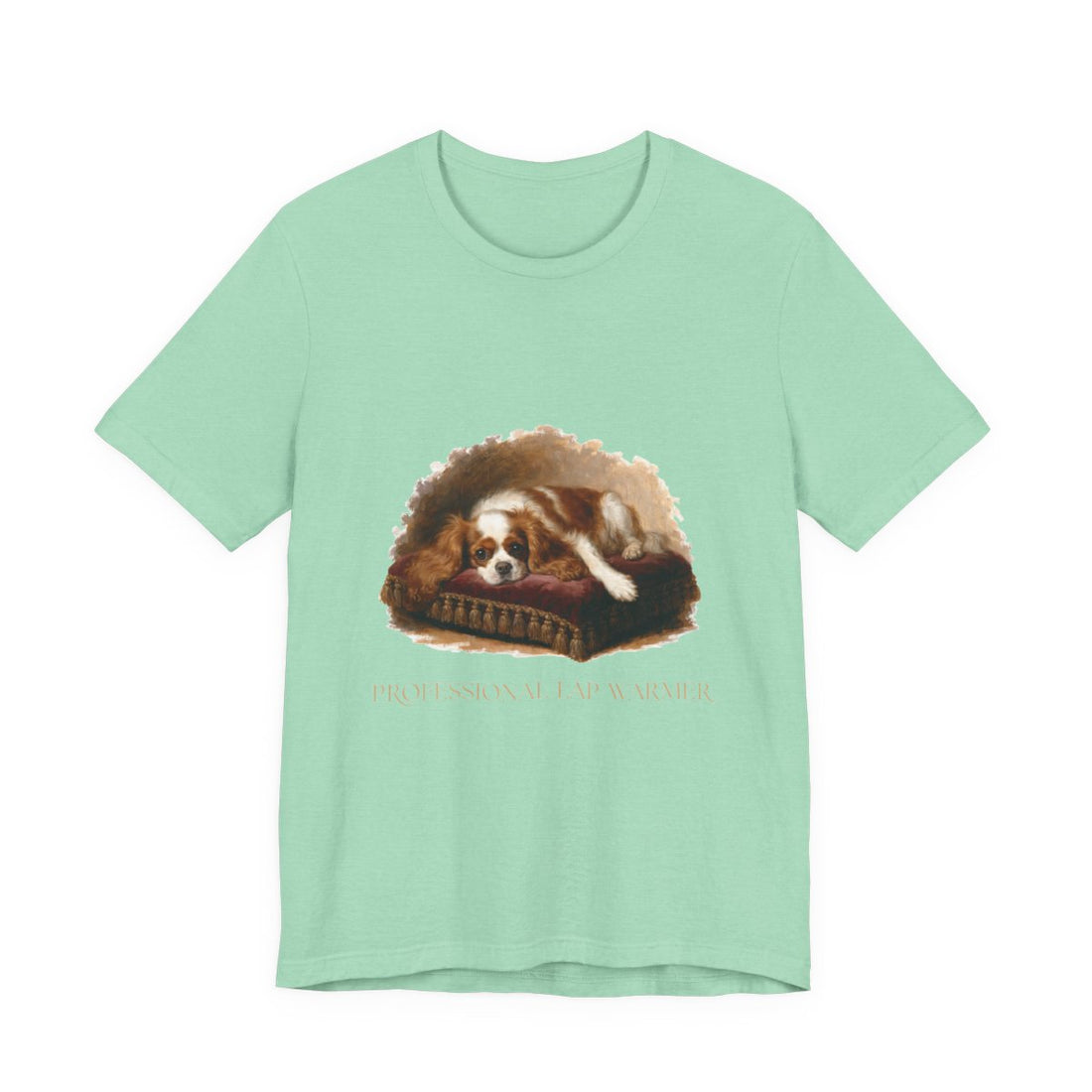 Heather Mint — Front | Cavalier King Charles Spaniel 'Professional Lap Warmer' Tee
