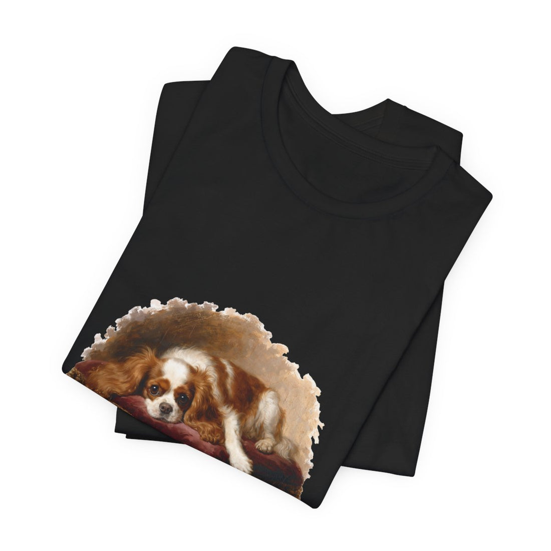 Black — Folded | Cavalier King Charles Spaniel 'Professional Lap Warmer' Tee