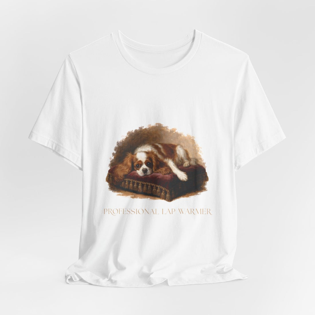 White — Hanging | Cavalier King Charles Spaniel 'Professional Lap Warmer' Tee