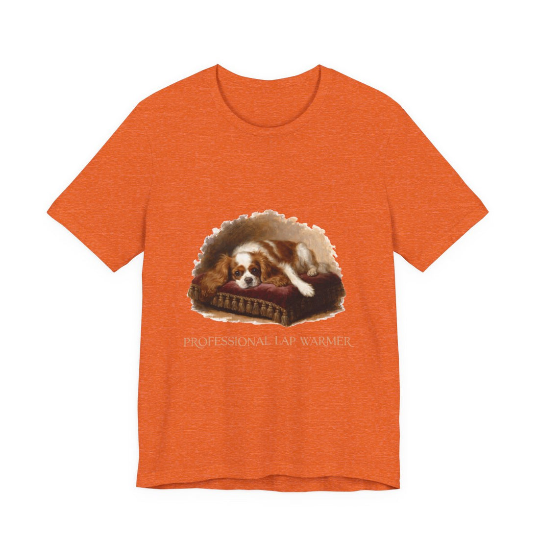 Heather Orange — Front | Cavalier King Charles Spaniel 'Professional Lap Warmer' Tee