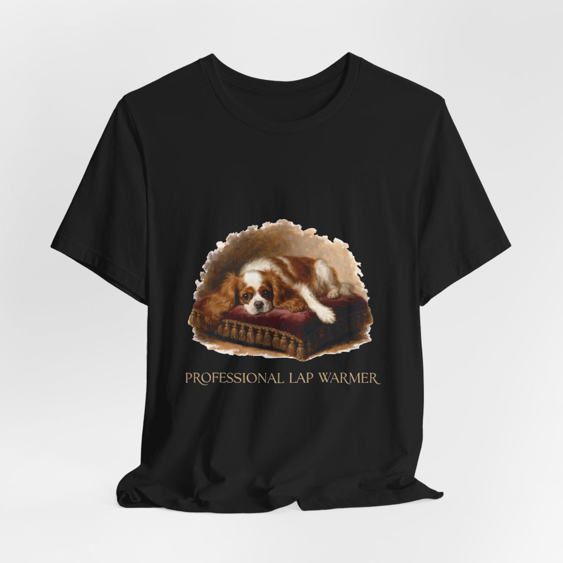 Black — Hanging | Cavalier King Charles Spaniel 'Professional Lap Warmer' Tee
