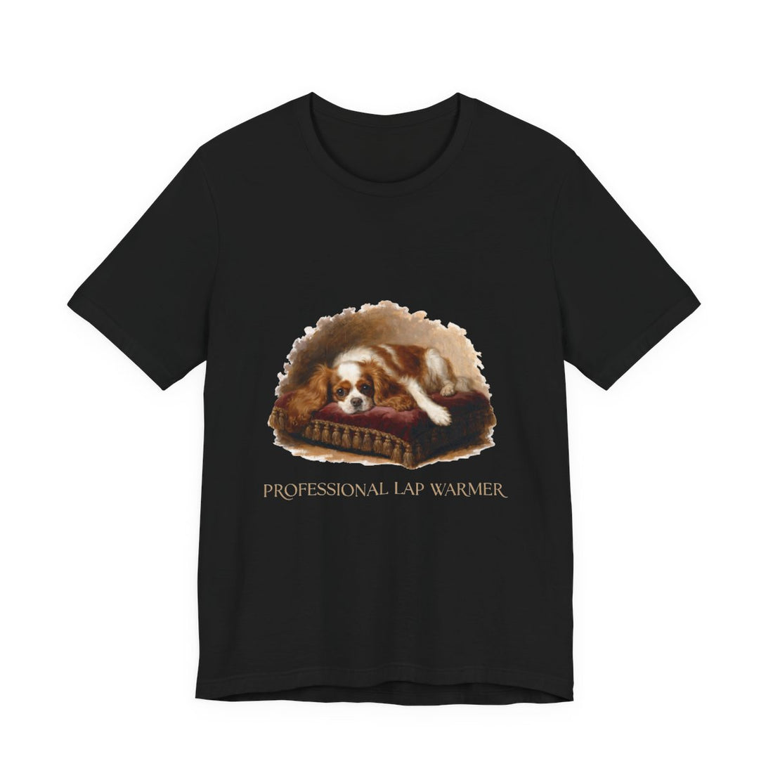 Black — Front | Cavalier King Charles Spaniel 'Professional Lap Warmer' Tee