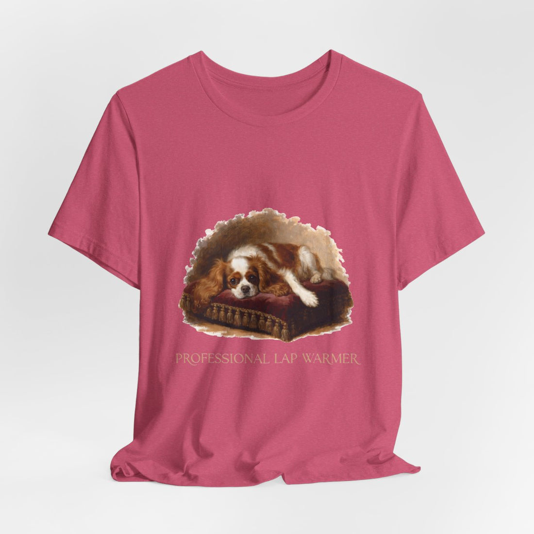 Heather Raspberry — Hanging | Cavalier King Charles Spaniel 'Professional Lap Warmer' Tee