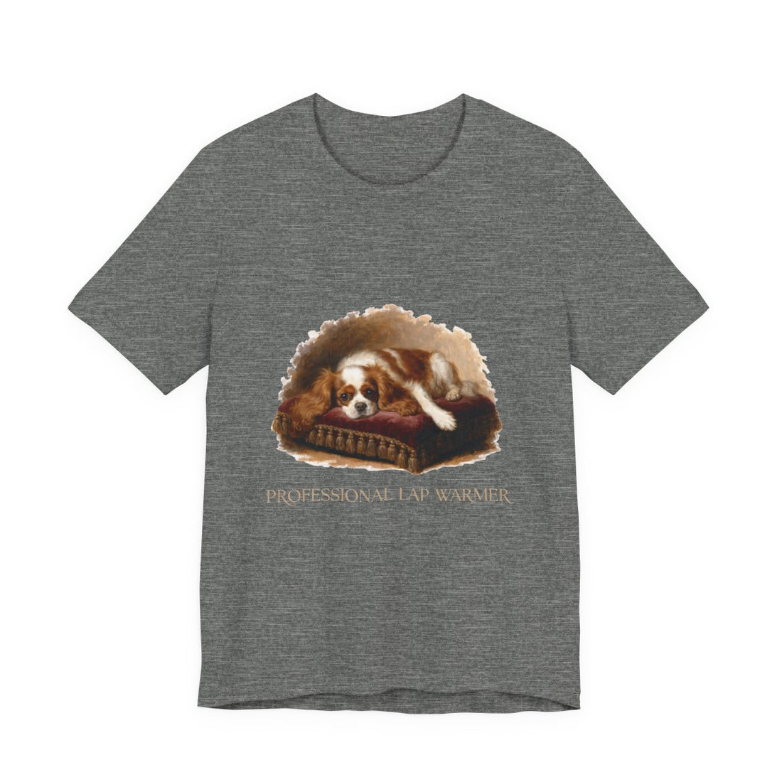 Deep Heather — Front | Cavalier King Charles Spaniel 'Professional Lap Warmer' Tee