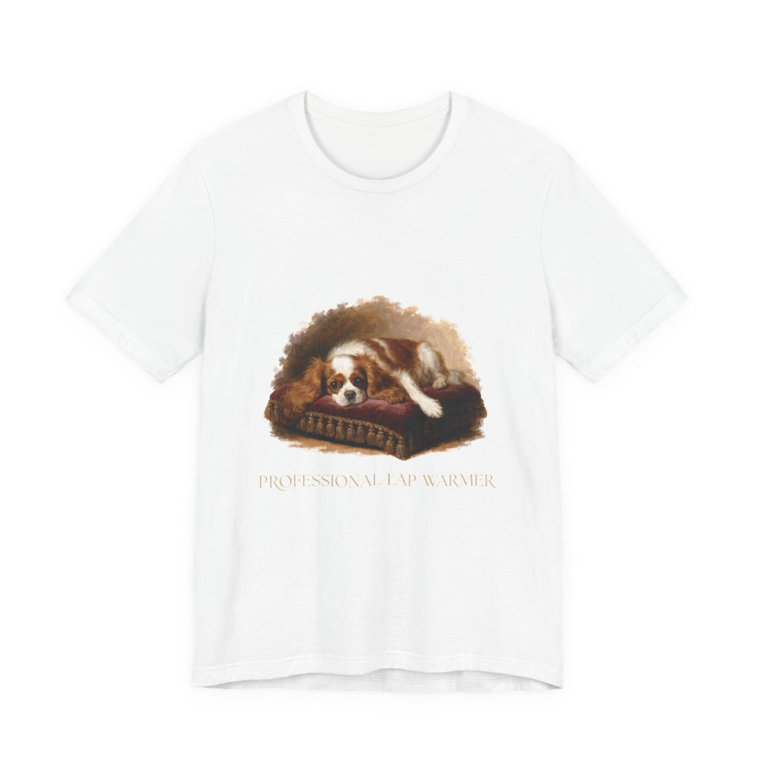 White — Front | Cavalier King Charles Spaniel 'Professional Lap Warmer' Tee