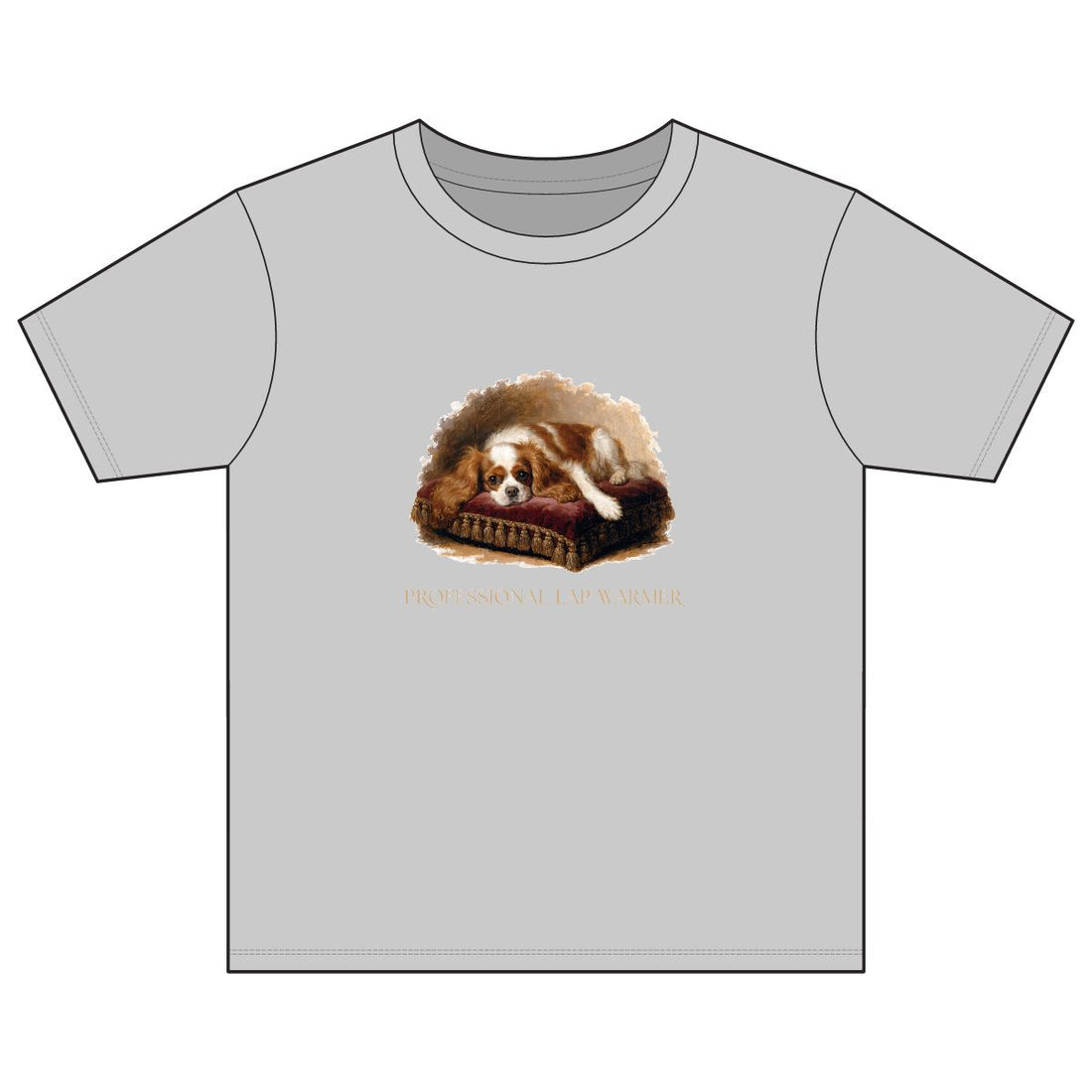 Sport Grey — Front | Cavalier King Charles Spaniel 'Professional Lap Warmer' Youth Tee
