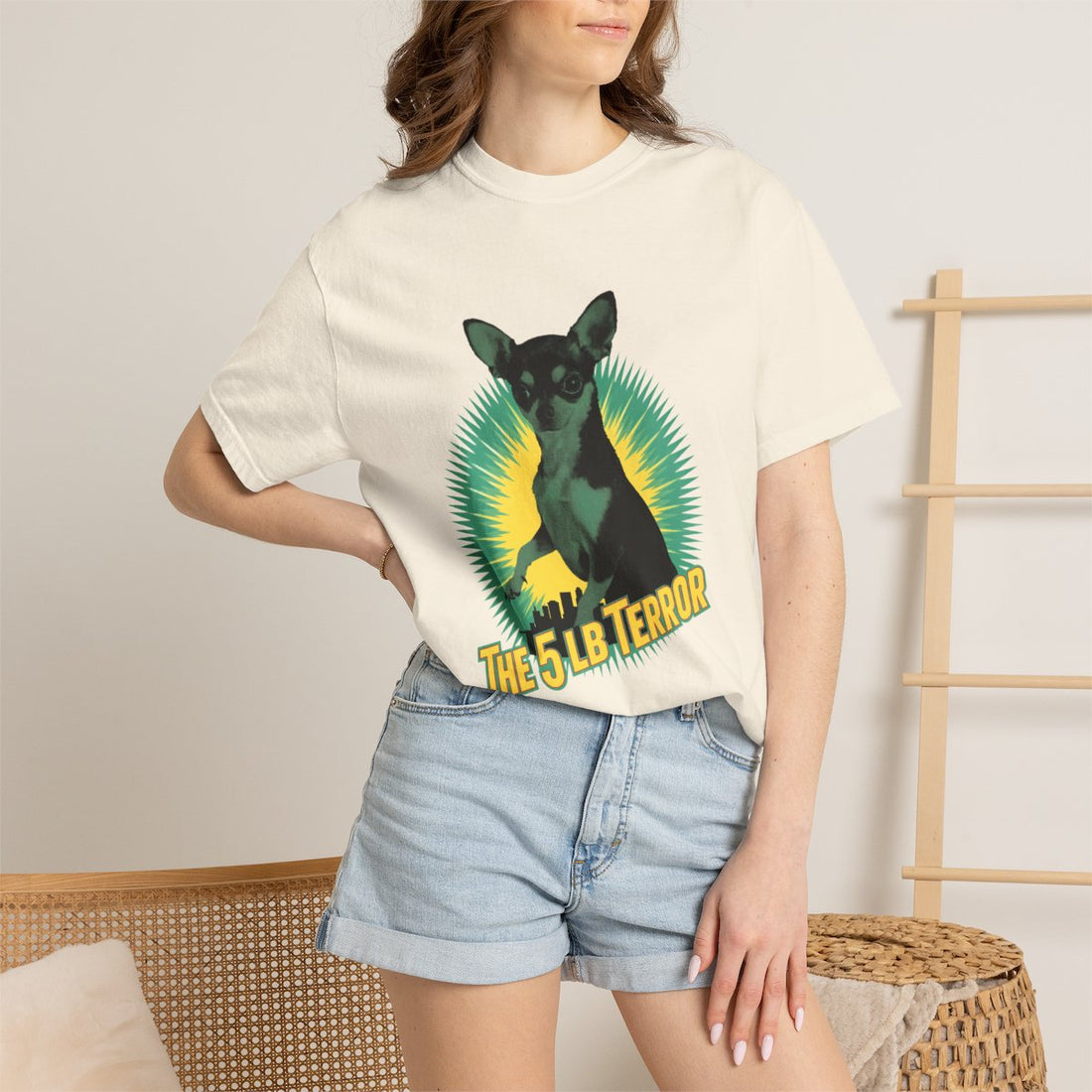 Ivory — Lifestyle | Chihuahua 'The 5 LB Terror' Garment-Dyed Tee