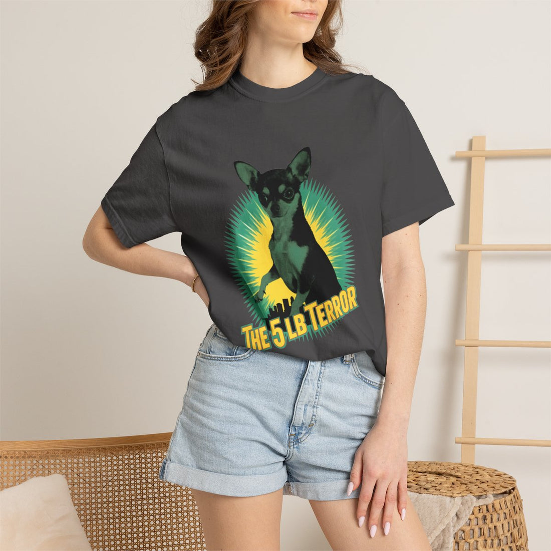 Graphite — Lifestyle | Chihuahua 'The 5 LB Terror' Garment-Dyed Tee