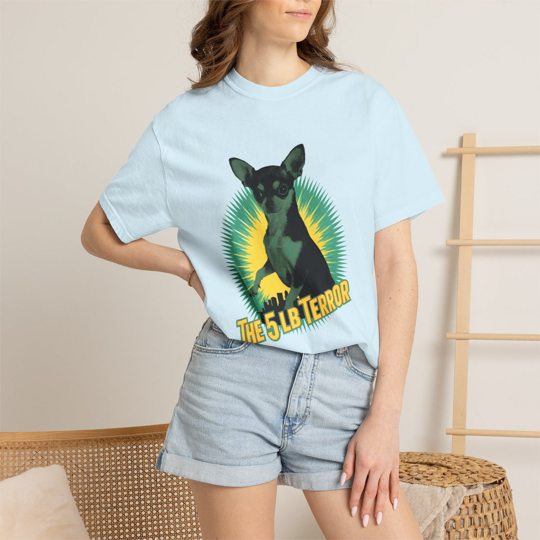 Chambray — Lifestyle | Chihuahua 'The 5 LB Terror' Garment-Dyed Tee