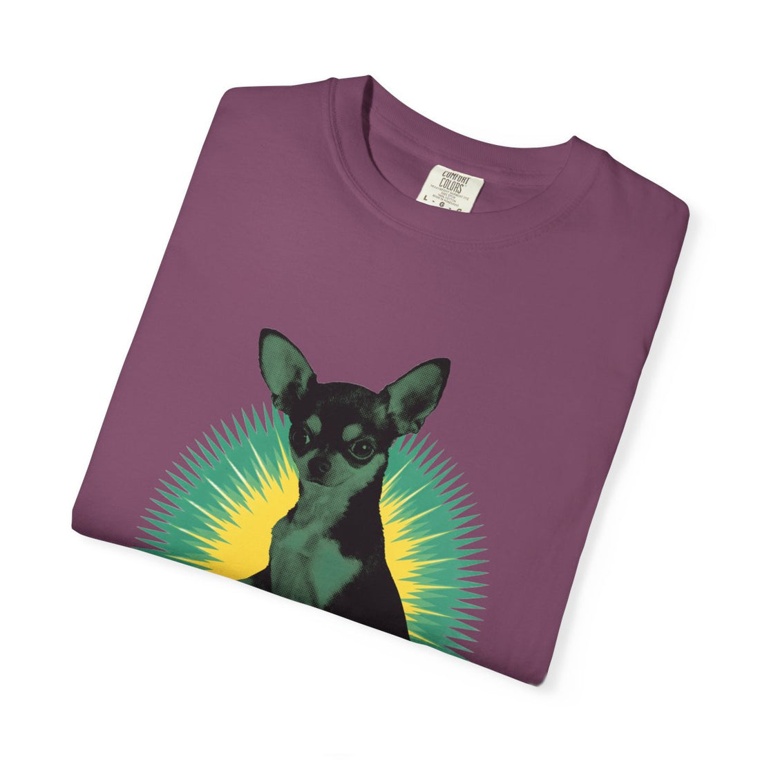 Berry — Folded | Chihuahua 'The 5 LB Terror' Garment-Dyed Tee