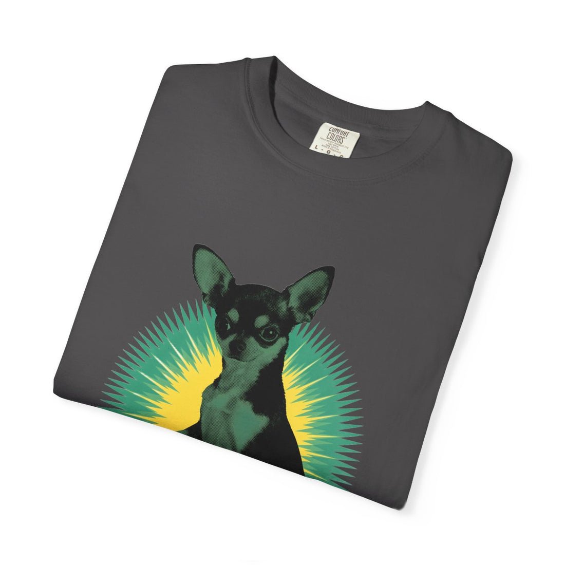 Graphite — Folded | Chihuahua 'The 5 LB Terror' Garment-Dyed Tee
