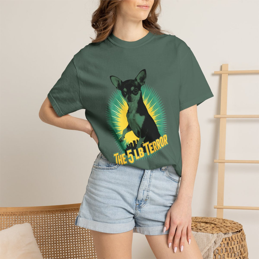 Blue Spruce — Lifestyle | Chihuahua 'The 5 LB Terror' Garment-Dyed Tee