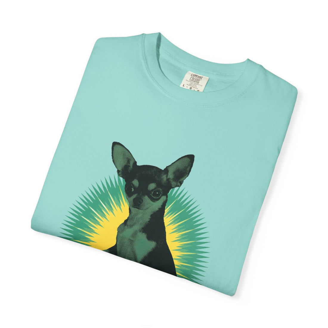 Chalky Mint — Folded | Chihuahua 'The 5 LB Terror' Garment-Dyed Tee