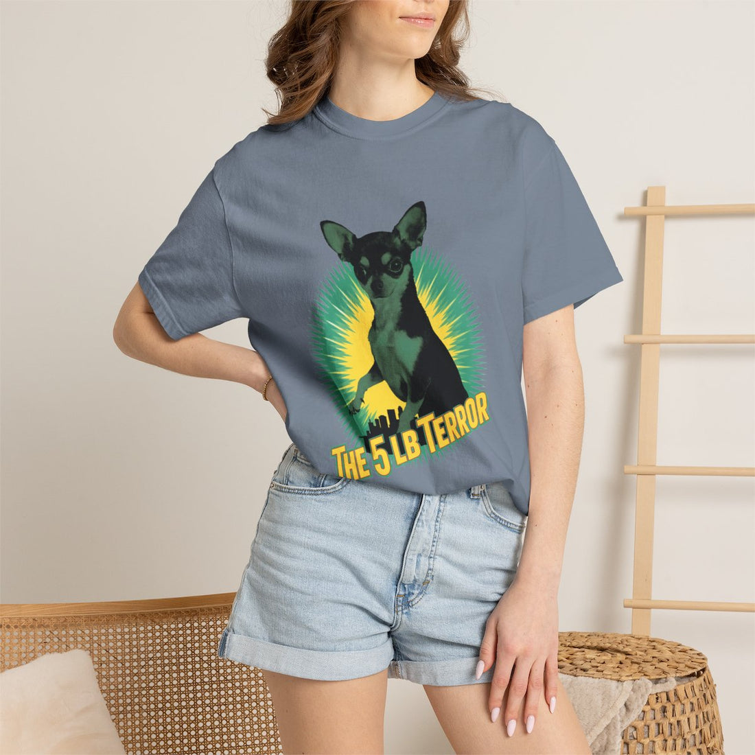 Blue Jean — Lifestyle | Chihuahua 'The 5 LB Terror' Garment-Dyed Tee