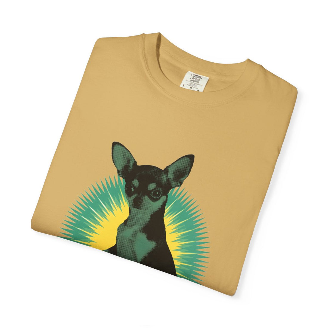Mustard — Folded | Chihuahua 'The 5 LB Terror' Garment-Dyed Tee