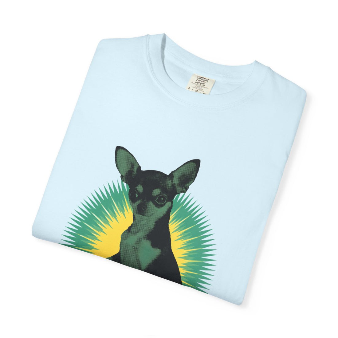 Chambray — Folded | Chihuahua 'The 5 LB Terror' Garment-Dyed Tee
